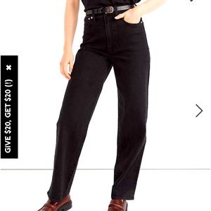 Madewell black vintage perfect wide leg jean.